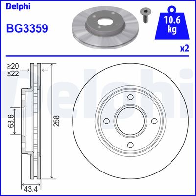 Тормозной диск BG3359