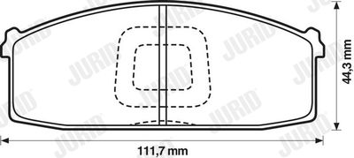 Комплект тормозных колодок, дисковый тормоз JURID 572232J для NISSAN STANZA