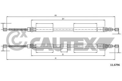 Тросик, cтояночный тормоз CAUTEX 762427 для RENAULT ESPACE