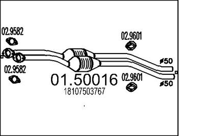 MTS 01.50016 Глушитель выхлопных газов  для BMW Z3 (Бмв З3)