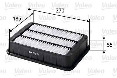 VALEO 585161 Воздушный фильтр  для PEUGEOT 4007 (Пежо 4007)