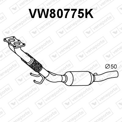 VENEPORTE VW80775K Катализатор для SKODA OCTAVIA II Combi (1Z5) 1.6