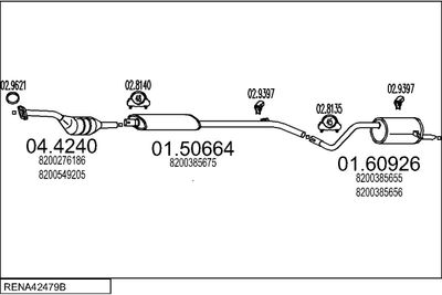 SISTEM DE ESAPAMENT MTS RENA42479B019050