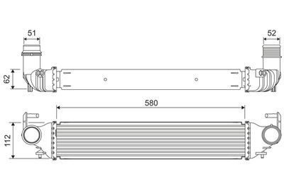 VALEO 818312 Интеркулер  для FIAT 500X (Фиат 500x)