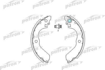 PATRON PSP403 Ремкомплект барабанных колодок 