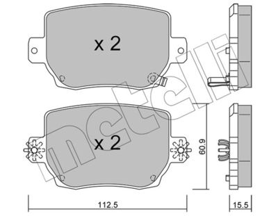 Brake Pad Set, disc brake 22-1334-0