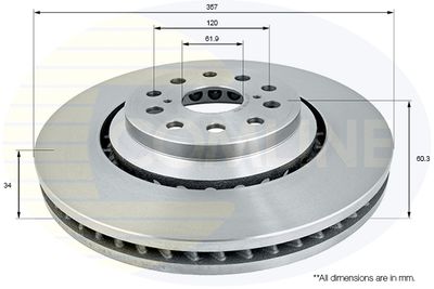 COMLINE ADC2510V Тормозные диски  для LEXUS LS (Лексус Лс)