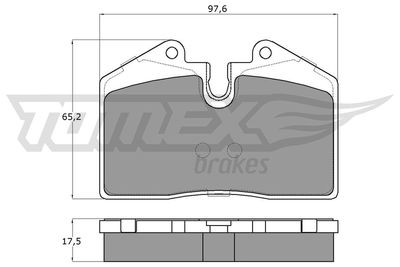 Комплект тормозных колодок, дисковый тормоз TOMEX Brakes TX 18-02 для FERRARI 348