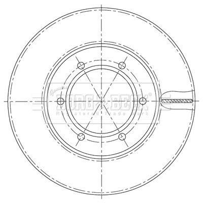 BORG & BECK BBD5197 Тормозные диски для TOYOTA 4 RUNNER I (_N5_, _N6_, _N7_) 2.4 4WD (RN50, RN55, RN60)