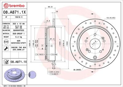 Brake Disc 08.A871.1X