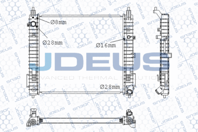 Радиатор, охлаждение двигателя JDEUS M-0190480 для NISSAN NOTE