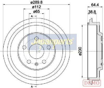 спирачен барабан JAPANPARTS TA-0911C