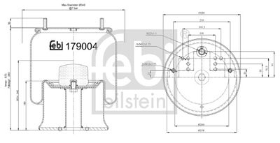 Bälgar, luftfjädring FEBI BILSTEIN 179004