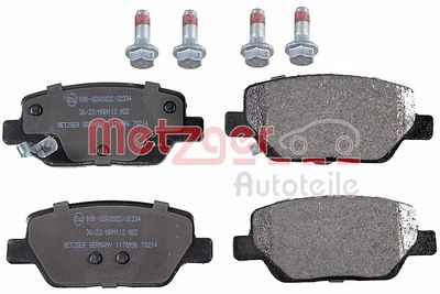 Комплект тормозных колодок, дисковый тормоз METZGER 1170996 для FIAT TIPO