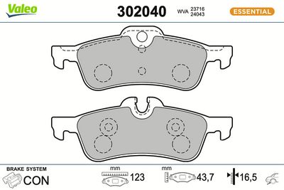 BREMSBELAGSATZ SCHEIBENBREMSE