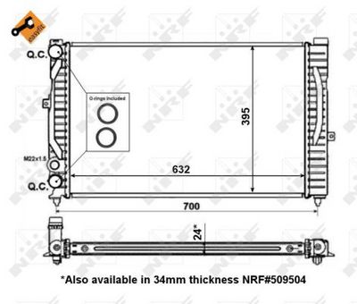 Radiator, engine cooling 56127