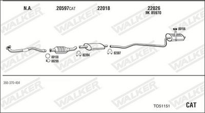 Изпускателна система WALKER TO51151