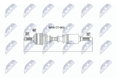 Wał napędowy NTY NPW-CT-003
