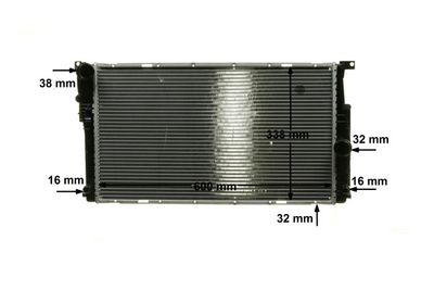 Radiator, engine cooling CR 1909 000P