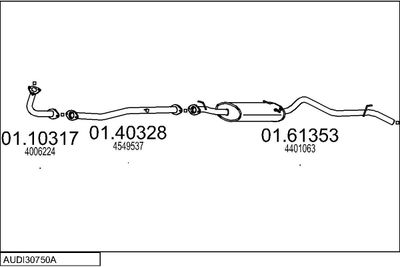 SISTEM DE ESAPAMENT MTS AUDI30750A001413