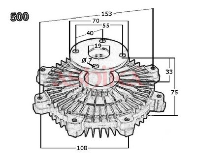 Sidur, radiaatoriventilaator ASHIKA 36-05-500