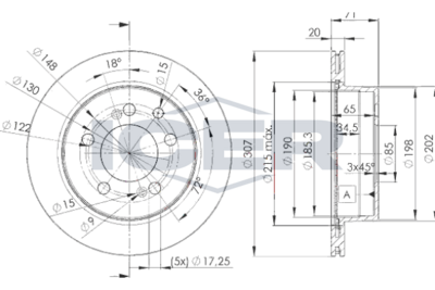 спирачен диск ICER 78BD8675-2