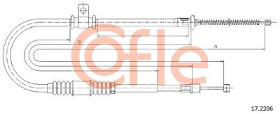 Тросик, cтояночный тормоз COFLE 92.17.2206 для MITSUBISHI MIRAGE