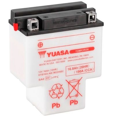 Стартерная аккумуляторная батарея YUASA HYB16A-AB для HONDA VT