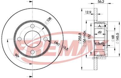 FREMAX BD-4012 Тормозные диски  для AUDI 80 B4 седан (8C2) 1.9 TDI