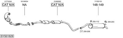 Изпускателна система BOSAL SYS01829