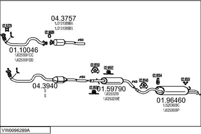 SISTEM DE ESAPAMENT MTS VW0096289A017921