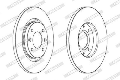 BREMSSCHEIBE FERODO DDF1000C 1