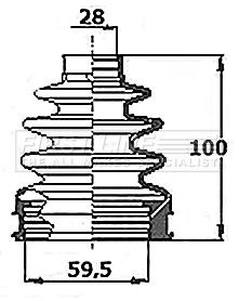 Bellow, drive shaft FIRST LINE FCB6353