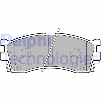 Комплект тормозных колодок, дисковый тормоз DELPHI LP1702 для KIA ROADSTER