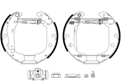 Комплект тормозных колодок HELLA 8DB 355 003-951 для CITROËN ZX