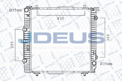 Радиатор, охлаждение двигателя JDEUS M-017114A для MERCEDES-BENZ G-CLASS