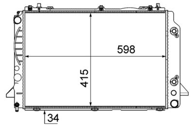 Chladič, chlazení motoru MAHLE CR 416 000S