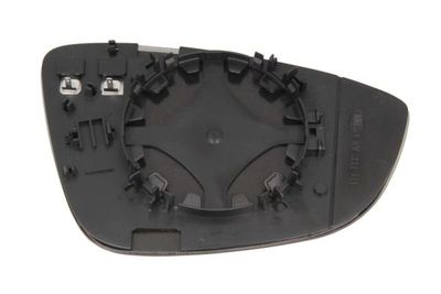 Zijspiegel glas Links (flat, met verwarming, chroom) past: VW JETTA IV, PASSAT B7, PASSAT CC, SCIROCCO III 05.08-12.14