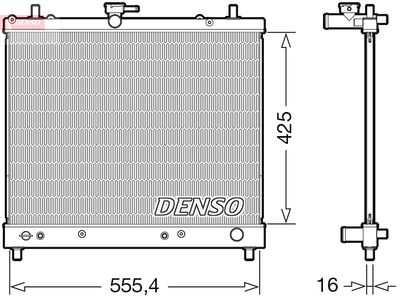 Радиатор, охлаждение двигателя DENSO DRM35006 для DAIHATSU TERIOS