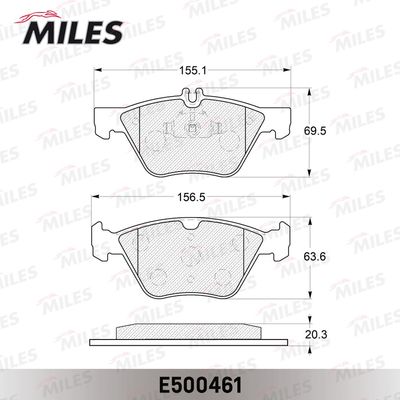 Комплект тормозных колодок, дисковый тормоз MILES E500461 для CHRYSLER CROSSFIRE