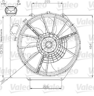 Вентилятор, охлаждение двигателя VALEO 696215 для RENAULT CLIO