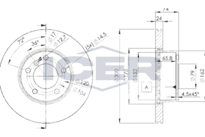 спирачен диск ICER 78BD3405-2