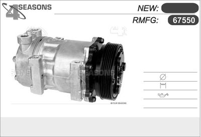 Компрессор, кондиционер AHE 67550 для JEEP CHEROKEE