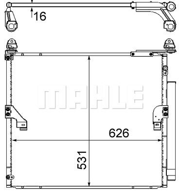 Конденсатор, кондиционер MAHLE AC 863 000S для TOYOTA LAND CRUISER PRADO