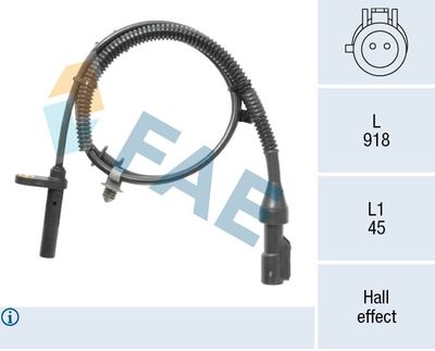 Czujnik, prędkość obrotowa koła FAE 78678