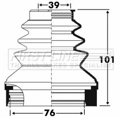 Bellow, drive shaft FIRST LINE FCB2890