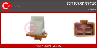 CASCO CRS78037GS Вентилятор салона  для HYUNDAI i30 универсал (PDE) 1.6 CRDi