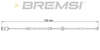 BREMSI WI0618 Датчик износа тормозных колодок для OPEL ASTRA G Фургон/универсал (F70)