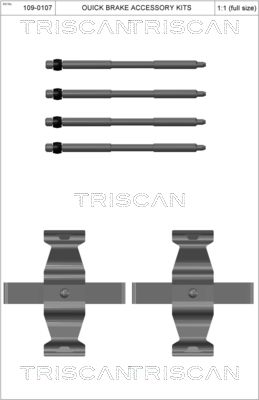 Комплектующие, колодки дискового тормоза TRISCAN 8105 111638 для TOYOTA SUPRA