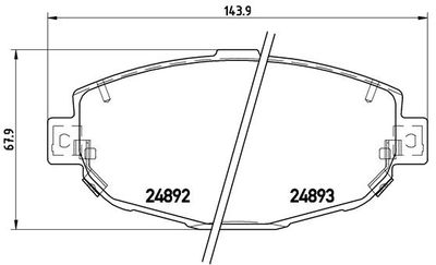 Комплект тормозных колодок, дисковый тормоз BREMBO P 83 104 для LEXUS GS